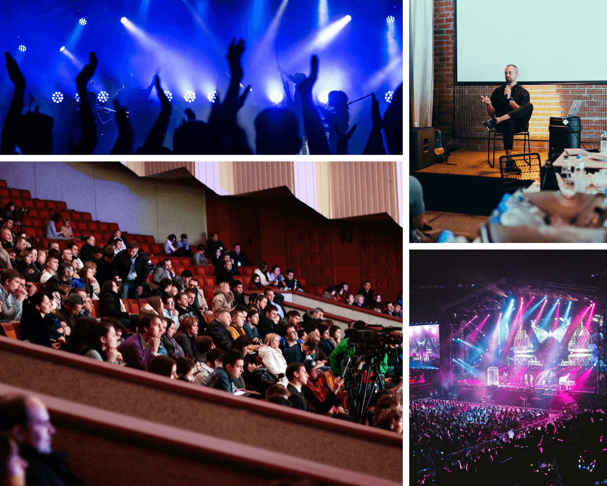 People enjoying an event